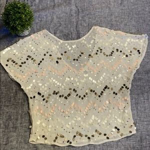 Jennifer Lopez chevron sequin top